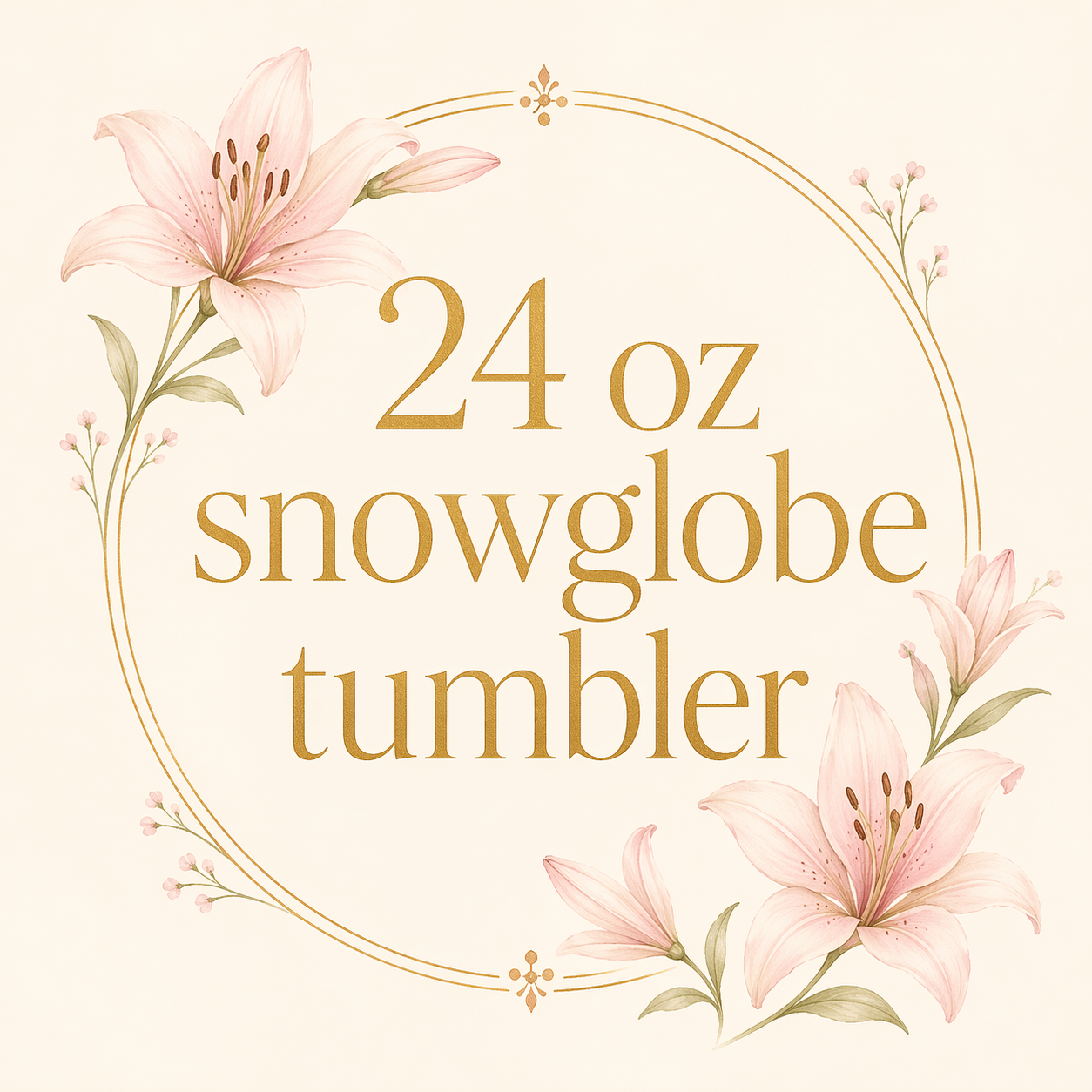 Snowglobe Tumbler- (24 oz)✨